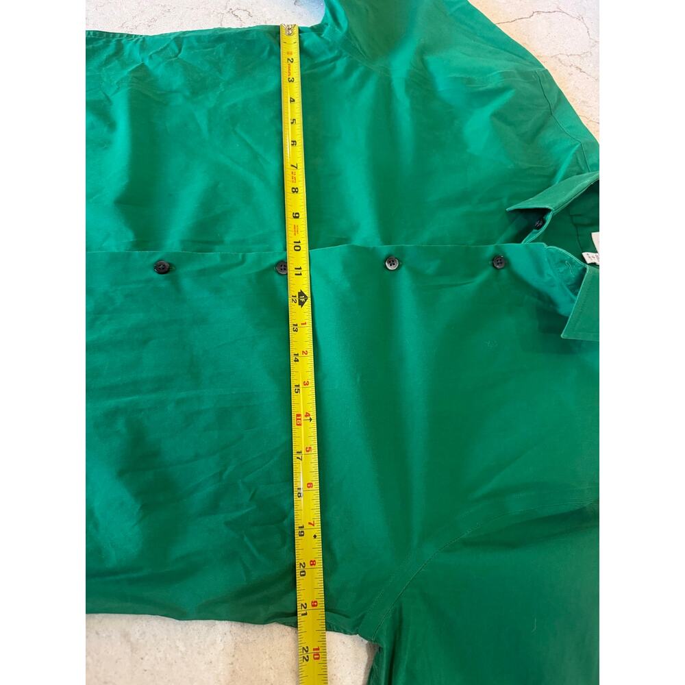 Express 1MX Green Extra Slim Fit Dress Shirt - Men’s Large - Picture 6 of 6